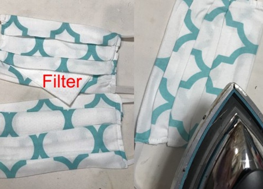 Face mask: left - filter, right - can be ironed